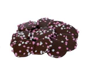 Gebroote flikken melk met roze muisjes Bakkerij Kwakman