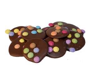 Melk chocolade flikken met smarties Bakkerij Kwakman